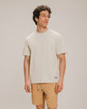Playera Efecto Lavado Café,BEIGE