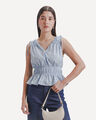 Blusa Azul Rayas,AZUL PASTEL