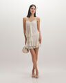 Falda Mini Volantes,BLANCO HUESO