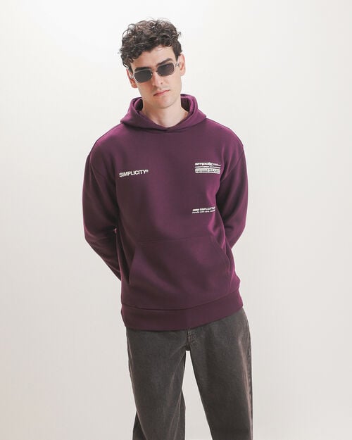 Sudadera Morada Gorro