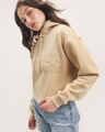 Hoodie Beige Cropped,KAKHI