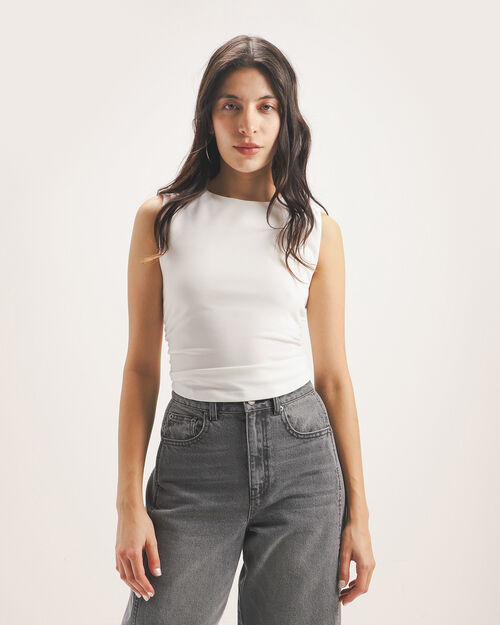 Top Sin Mangas Biege