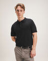Polo Blanca Rayas,NEGRO