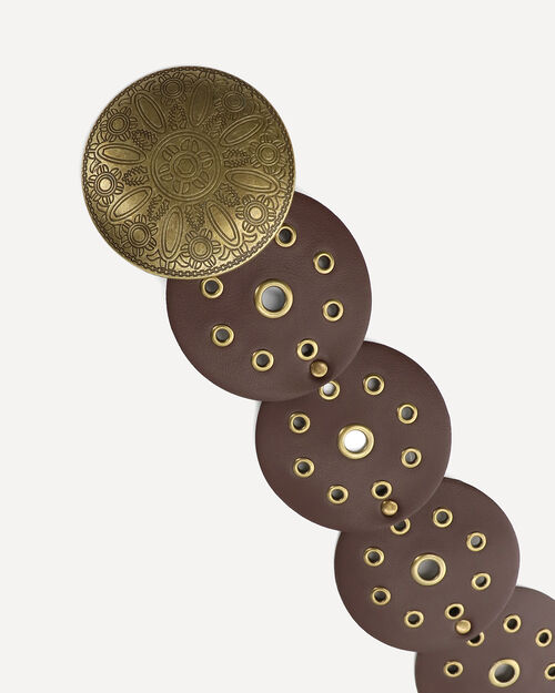 Cintur&oacute;n Discos Chocolate