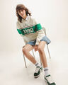 Sudadera Cerrada Relaxed,BLANCO HUESO