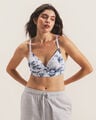 Brasier Estampado Floral,AZUL P2