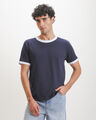 Playera Slim Blanca,AZUL MARINO