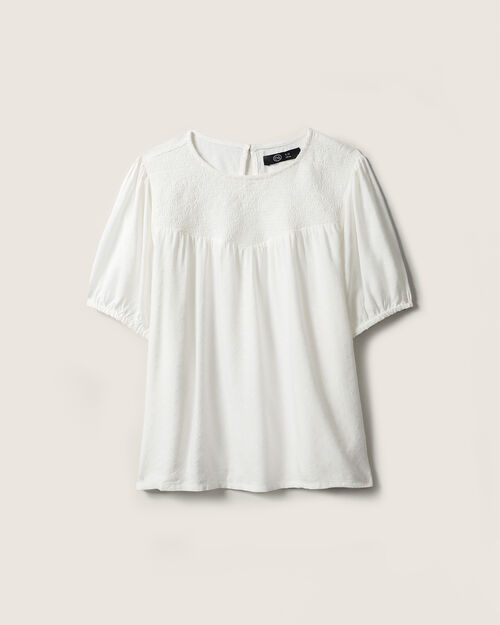 Blusa Blanca Manga Corta