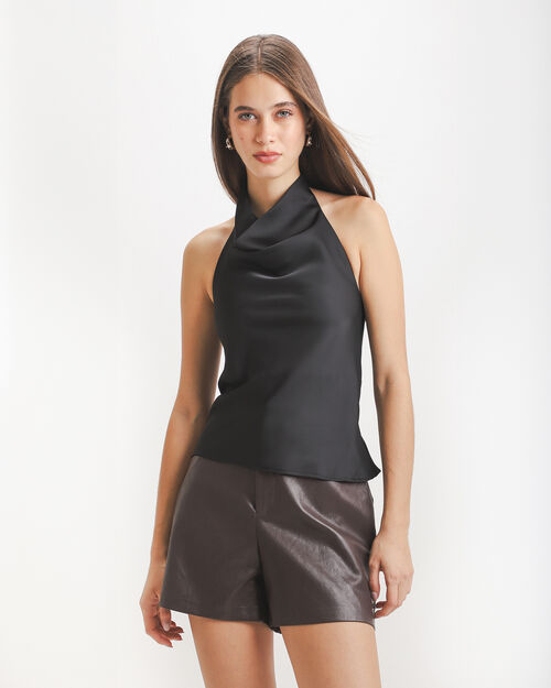Blusa Halter Satinada