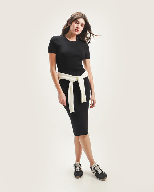 Vestido Negro De Punto