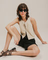 Tank Top Cremallera,CREMA