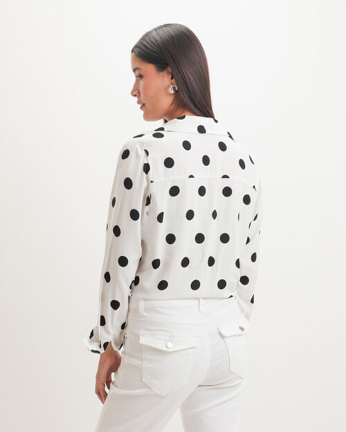 Camisa Beige Estampada
