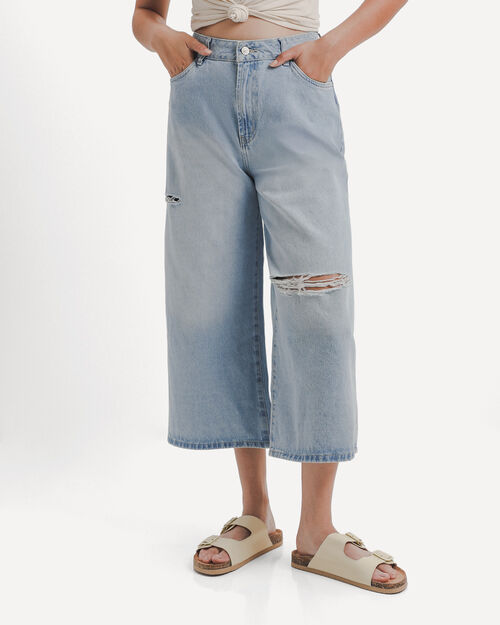 Jeans Culotte Destrucciones
