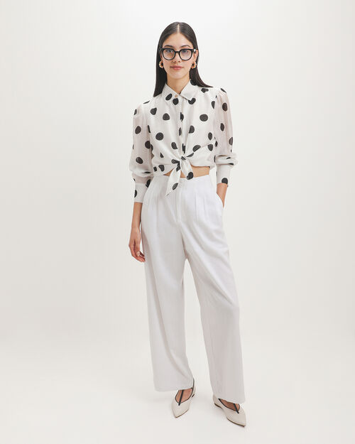 Pantal&oacute;n Blanco Bolsillos