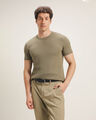 Playera Slim Verde,OLIVO