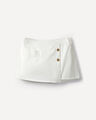 Falda Beige Botones,CREMA