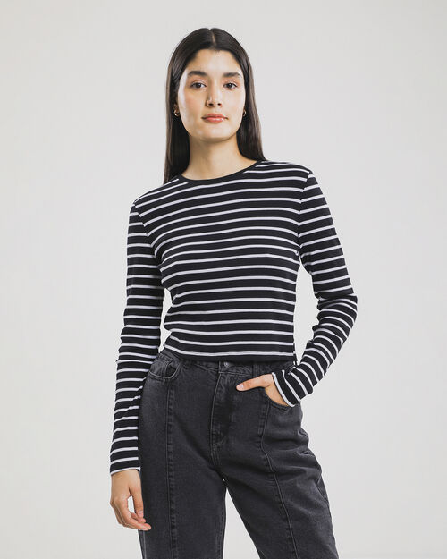 Playera Cropped Manga Larga