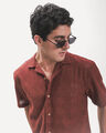 Camisa Resort Negra,ROJO OBSCURO