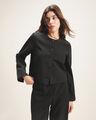 Saco Botones Cropped,NEGRO
