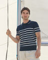 Polo Slim Beige,AZUL MARINO