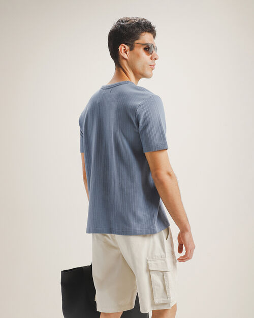 Playera Azul Manga Corta