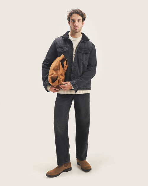 Chamarra Negra De Mezclilla