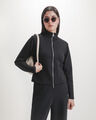 Sudadera Zipper Met&aacute;lico,NEGRO