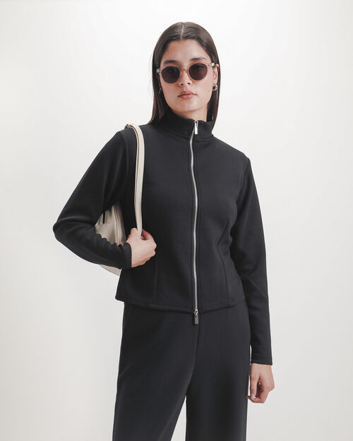 Sudadera Zipper Met&aacute;lico