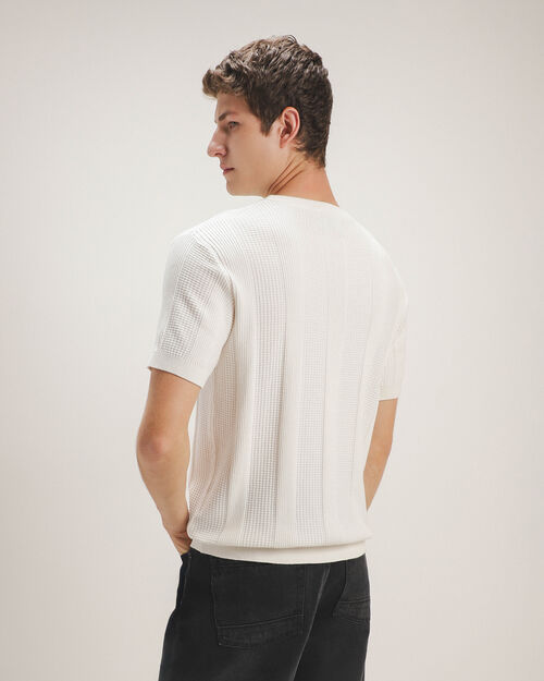 Playera Blanca De Punto