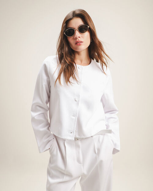 Saco Botones Blanco
