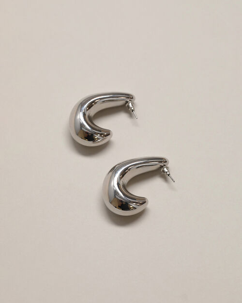 Aretes Aros Plateados