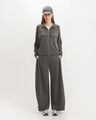Pantal&oacute;n Blanco Wide Leg,OLIVO OBSCURO