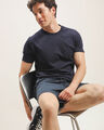 Playera Slim Beige,AZUL MARINO
