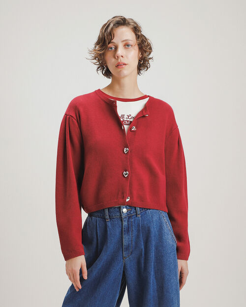 Su&eacute;ter Botones Coraz&oacute;n