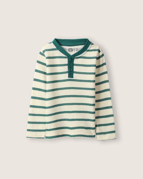 Playera Henley Rayas