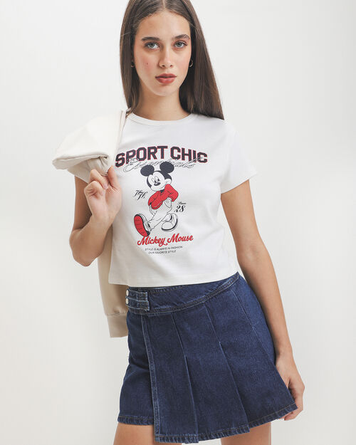 Playera Slim Mickey Mouse