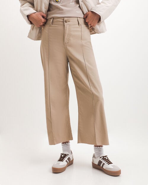 Pantal&oacute;n Cropped Caf&eacute;