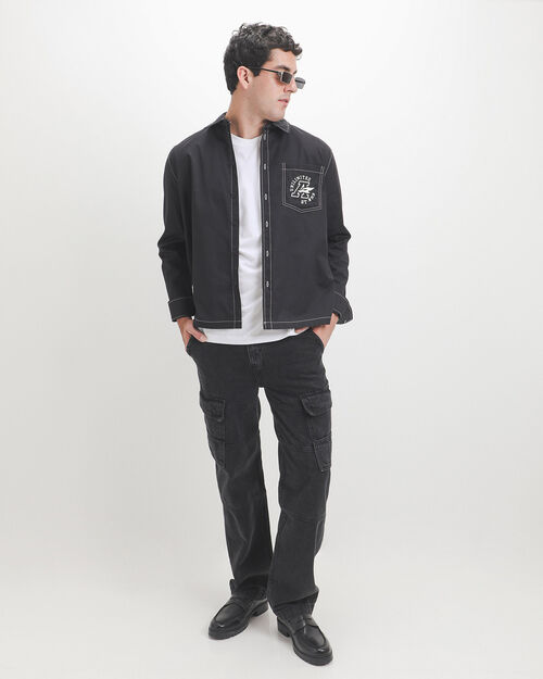 Camisa Negra Boxy