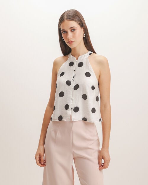 Blusa Halter Estampada