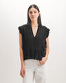 Blusa Naranja Texturizada,NEGRO
