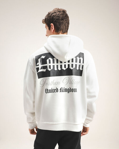 Sudadera Fit Relaxed Blanca