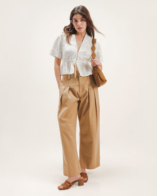 Pantal&oacute;n Caf&eacute; Pinzas