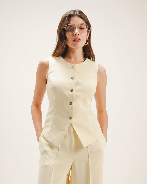 Chaleco Amarillo Botones