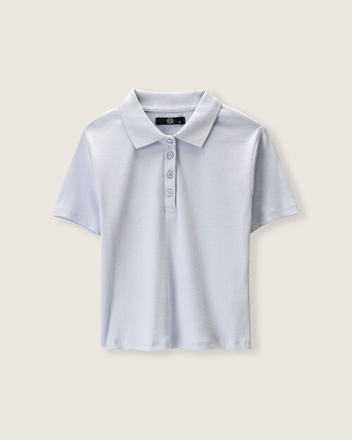 Polo Cropped Azul