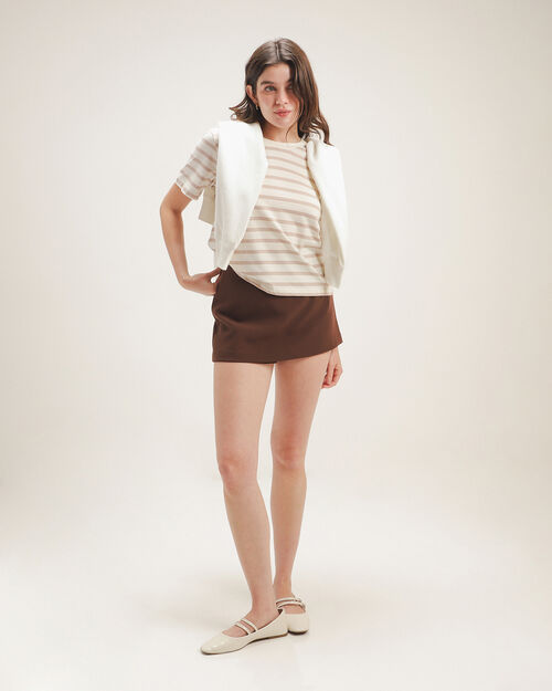 Playera Blanca Rayas