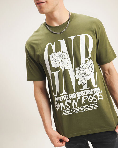 Playera Olivo Guns N' Roses