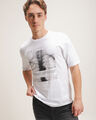 Playera Blanca Estampada,BLANCO HUESO