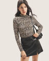 Top Cuello Alto,BEIGE