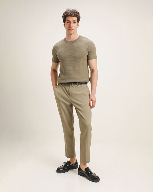 Pantalón Fit Slim Caqui