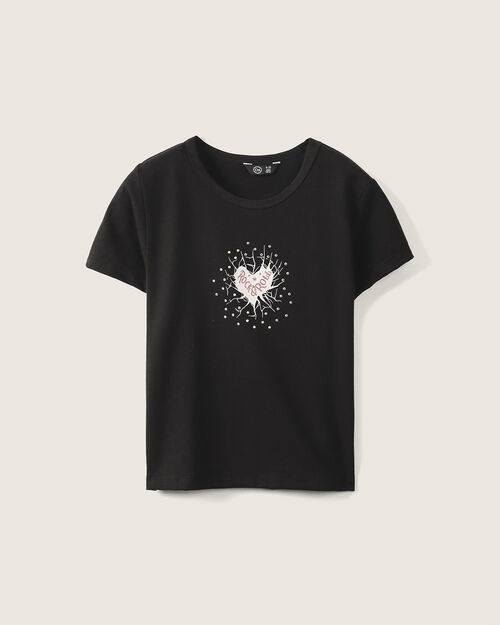 Playera Negra Efecto Lavado